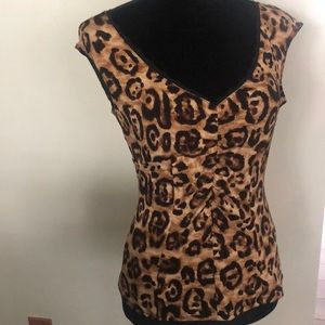 Cache women’s sleeveless top - leopard print